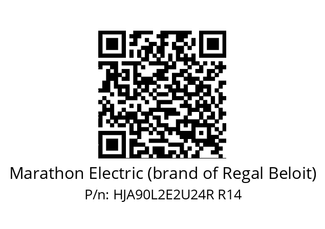   Marathon Electric (brand of Regal Beloit) HJA90L2E2U24R R14