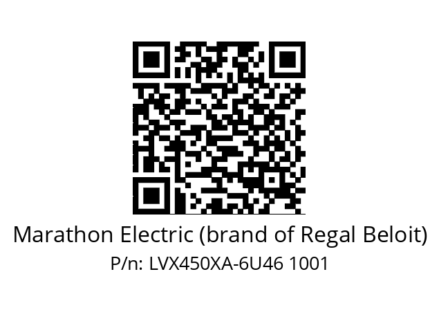   Marathon Electric (brand of Regal Beloit) LVX450XA­6U46 1001