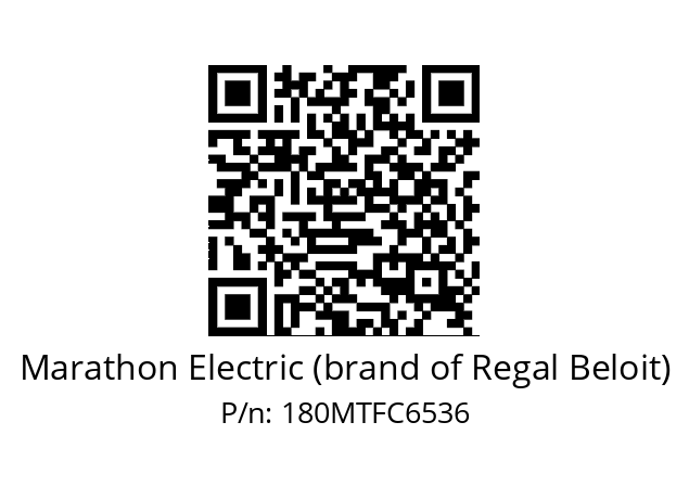   Marathon Electric (brand of Regal Beloit) 180MTFC6536