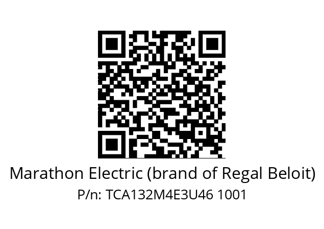   Marathon Electric (brand of Regal Beloit) TCA132M4E3U46 1001