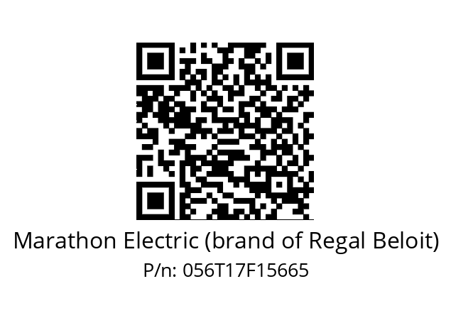   Marathon Electric (brand of Regal Beloit) 056T17F15665