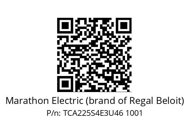   Marathon Electric (brand of Regal Beloit) TCA225S4E3U46 1001