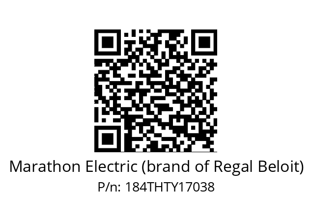   Marathon Electric (brand of Regal Beloit) 184THTY17038