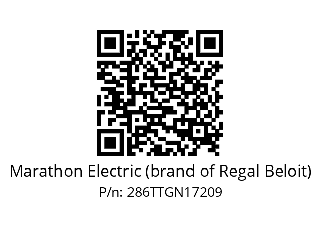   Marathon Electric (brand of Regal Beloit) 286TTGN17209