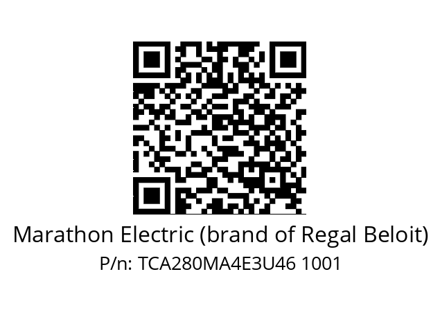   Marathon Electric (brand of Regal Beloit) TCA280MA4E3U46 1001