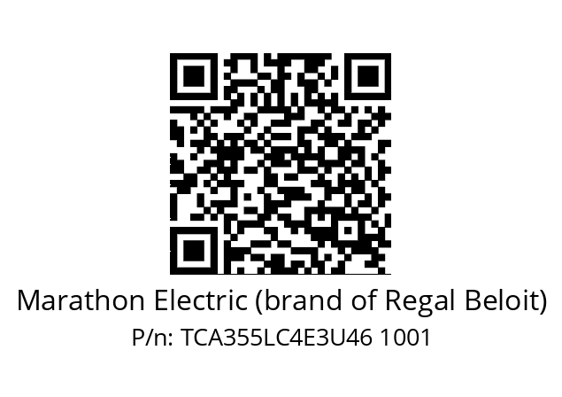   Marathon Electric (brand of Regal Beloit) TCA355LC4E3U46 1001