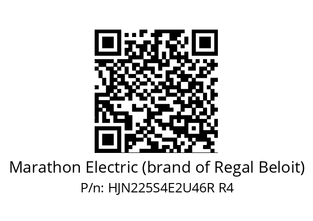   Marathon Electric (brand of Regal Beloit) HJN225S4E2U46R R4