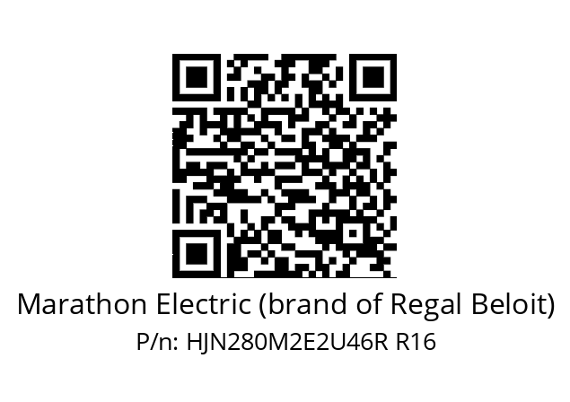   Marathon Electric (brand of Regal Beloit) HJN280M2E2U46R R16