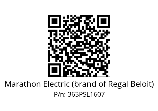   Marathon Electric (brand of Regal Beloit) 363PSL1607