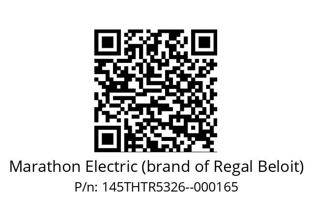   Marathon Electric (brand of Regal Beloit) 145THTR5326­-000165