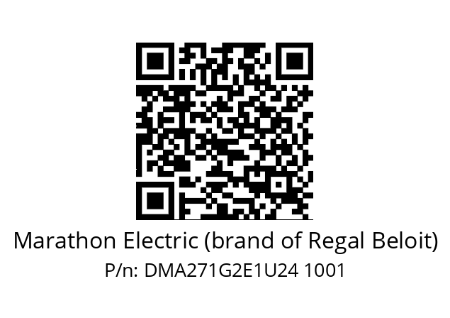   Marathon Electric (brand of Regal Beloit) DMA271G2E1U24 1001