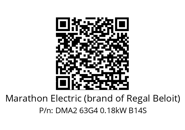   Marathon Electric (brand of Regal Beloit) DMA2 63G4 0.18kW B14S