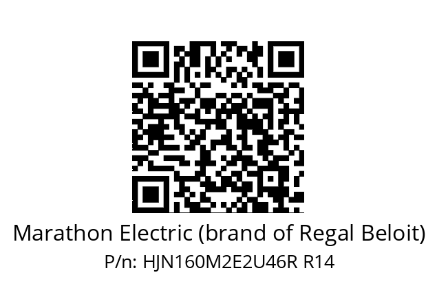   Marathon Electric (brand of Regal Beloit) HJN160M2E2U46R R14