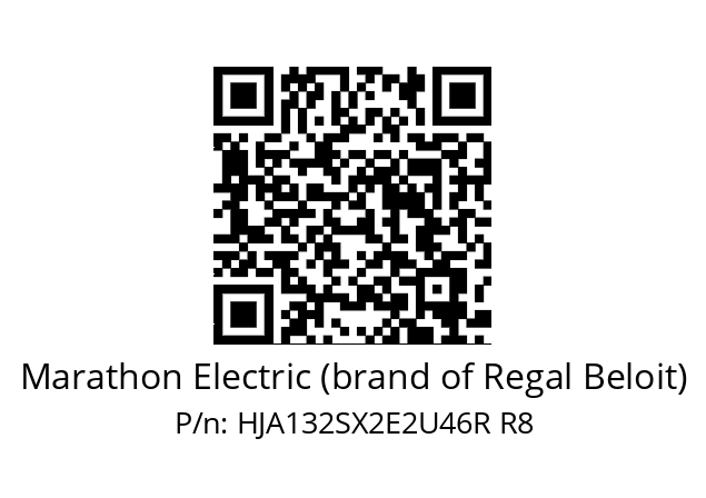   Marathon Electric (brand of Regal Beloit) HJA132SX2E2U46R R8