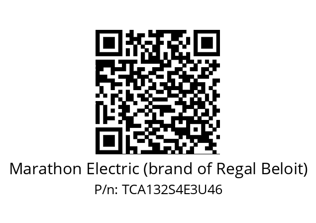   Marathon Electric (brand of Regal Beloit) TCA132S4E3U46