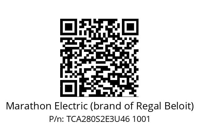   Marathon Electric (brand of Regal Beloit) TCA280S2E3U46 1001