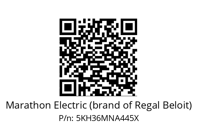   Marathon Electric (brand of Regal Beloit) 5KH36MNA445X