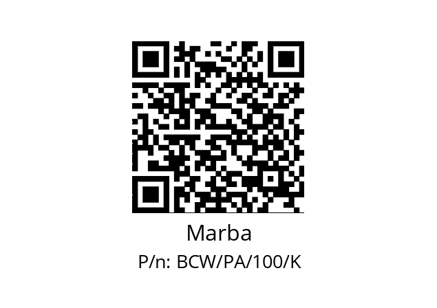   Marba BCW/PA/100/K