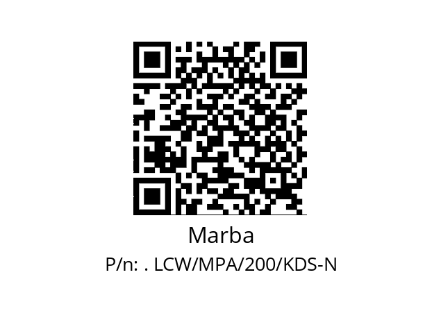   Marba . LCW/MPA/200/KDS-N