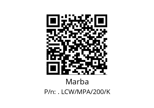   Marba . LCW/MPA/200/K