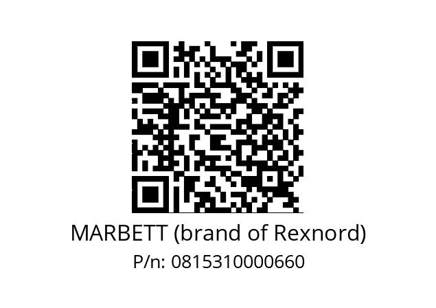   MARBETT (brand of Rexnord) 0815310000660