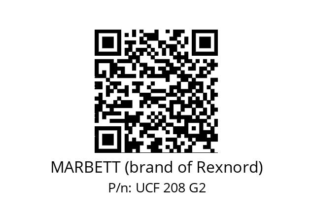   MARBETT (brand of Rexnord) UCF 208 G2