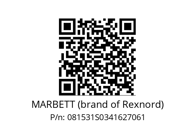   MARBETT (brand of Rexnord) 081531S0341627061