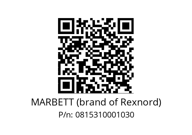   MARBETT (brand of Rexnord) 0815310001030