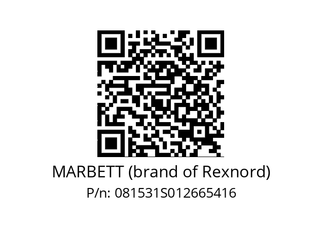   MARBETT (brand of Rexnord) 081531S012665416