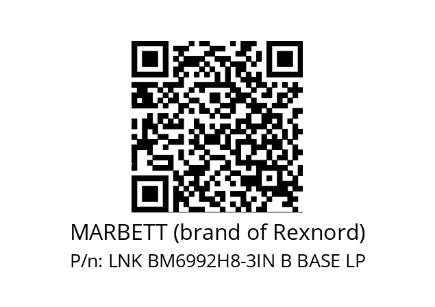   MARBETT (brand of Rexnord) LNK BM6992H8-3IN B BASE LP