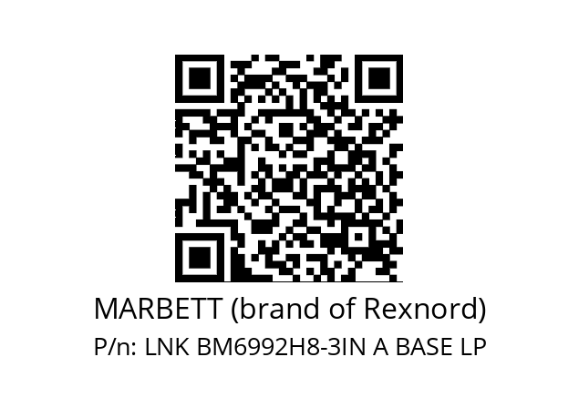   MARBETT (brand of Rexnord) LNK BM6992H8-3IN A BASE LP