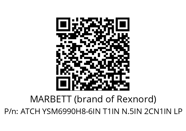   MARBETT (brand of Rexnord) ATCH YSM6990H8-6IN T1IN N.5IN 2CN1IN LP