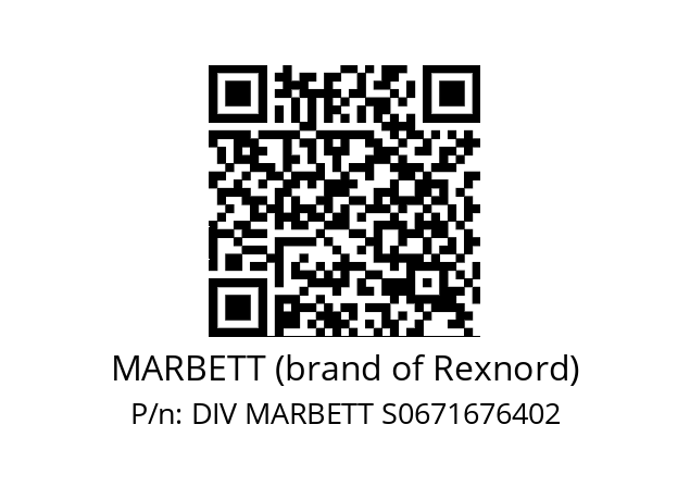   MARBETT (brand of Rexnord) DIV MARBETT S0671676402