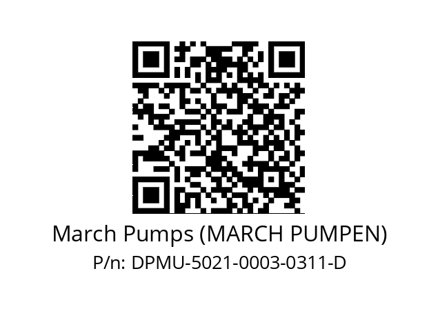   March Pumps (MARCH PUMPEN) DPMU-5021-0003-0311-D