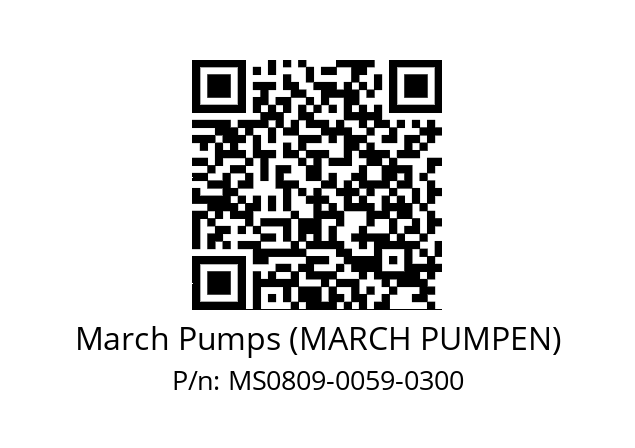   March Pumps (MARCH PUMPEN) MS0809-0059-0300