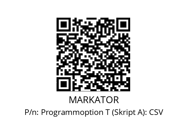   MARKATOR Programmoption T (Skript A): CSV