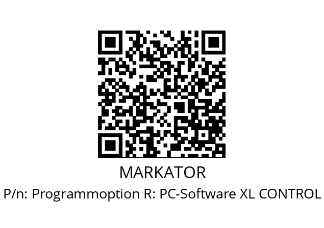   MARKATOR Programmoption R: PC-Software XL CONTROL