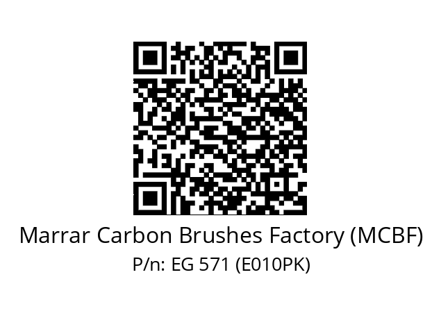   Marrar Carbon Brushes Factory (MCBF) EG 571 (E010PK)