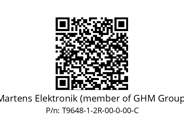   Martens Elektronik (member of GHM Group) Т9648-1-2R-00-0-00-C