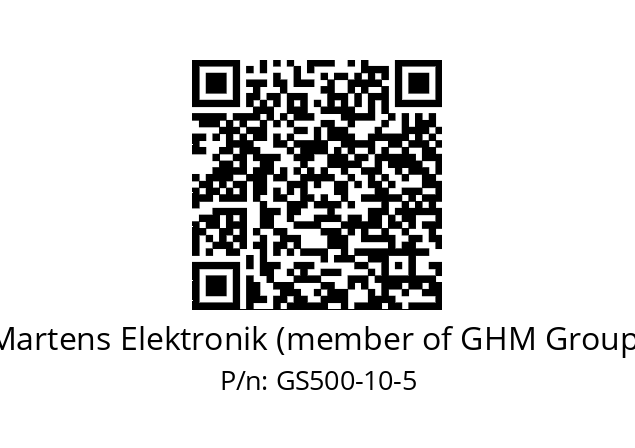   Martens Elektronik (member of GHM Group) GS500-10-5