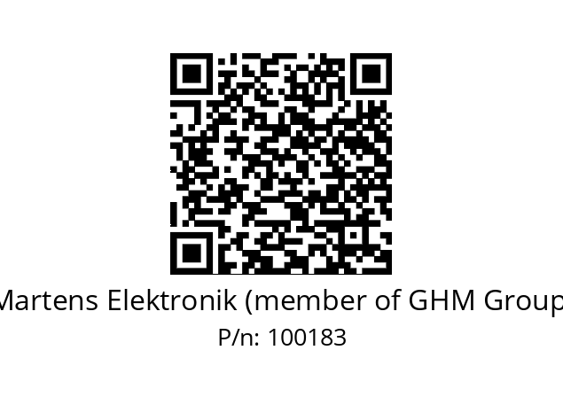   Martens Elektronik (member of GHM Group) 100183