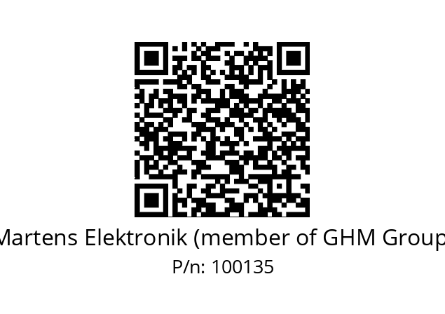   Martens Elektronik (member of GHM Group) 100135