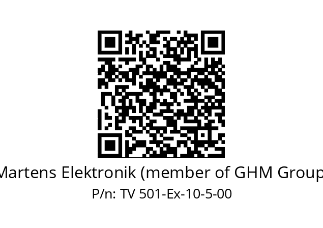   Martens Elektronik (member of GHM Group) TV 501-Ex-10-5-00