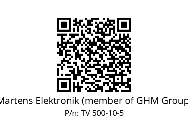   Martens Elektronik (member of GHM Group) TV 500-10-5