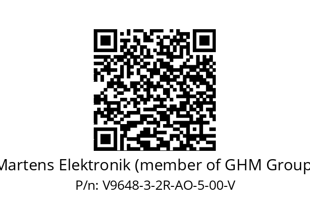   Martens Elektronik (member of GHM Group) V9648-3-2R-AO-5-00-V