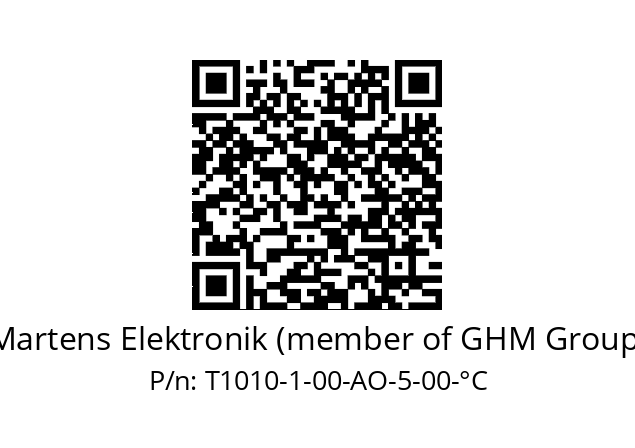   Martens Elektronik (member of GHM Group) T1010-1-00-AO-5-00-°C