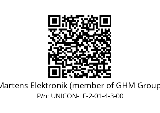   Martens Elektronik (member of GHM Group) UNICON-LF-2-01-4-3-00