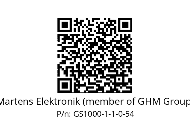   Martens Elektronik (member of GHM Group) GS1000-1-1-0-54