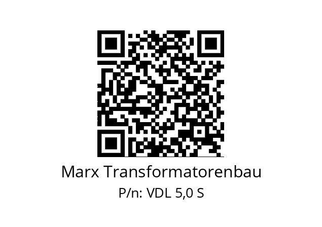   Marx Transformatorenbau VDL 5,0 S