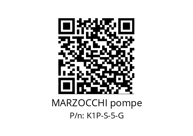   MARZOCCHI pompe K1P-S-5-G